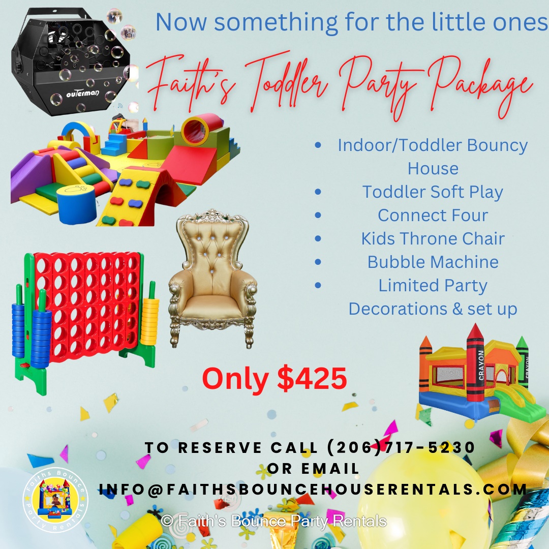 Packages Best Hire service in WA Faith's Bounce Party Rentals